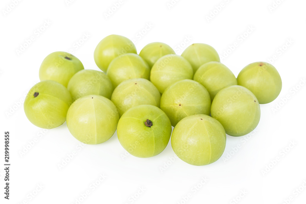 Indian gooseberry or Amla (Phyllanthus emblica) isolated on white background with clipping path Indian gooseberry or Amla (Phyllanthus emblica) isolated on white background with clipping path