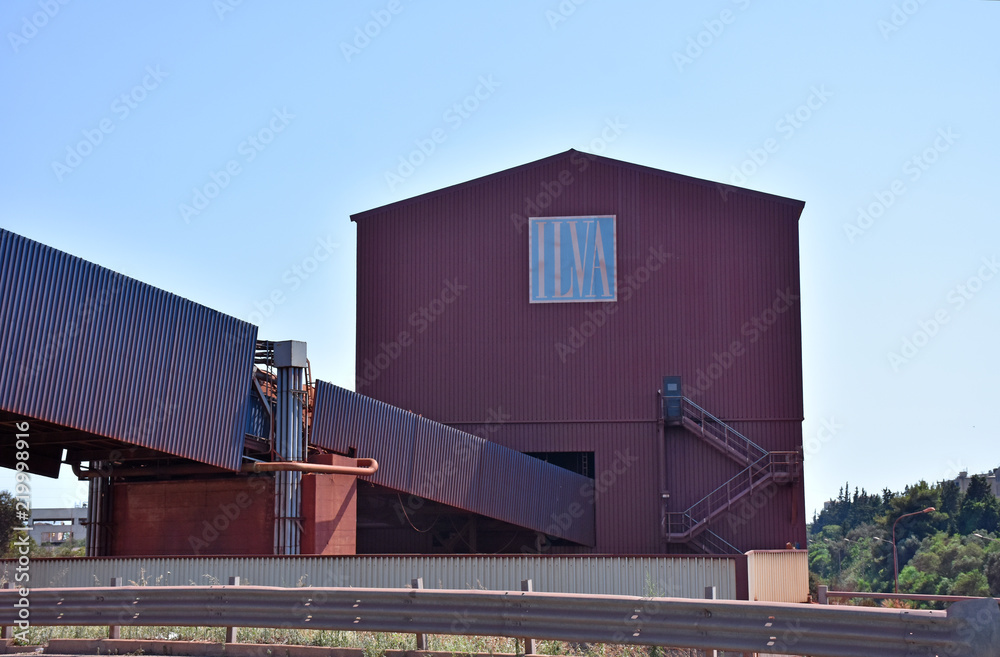 Italy, Puglia region, Taranto, metallurgical and iron and steel industry. View and details