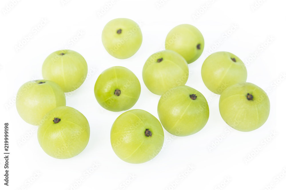 Indian gooseberry or Amla (Phyllanthus emblica) isolated on white background with clipping path Indian gooseberry or Amla (Phyllanthus emblica) isolated on white background with clipping path