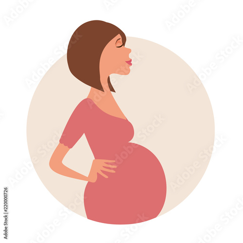 pregnant woman, vector illustration