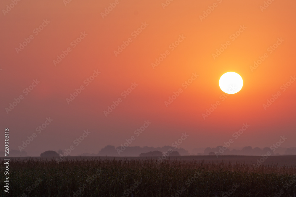 Sunrise over North Dakota field Sunrise over North Dakota field