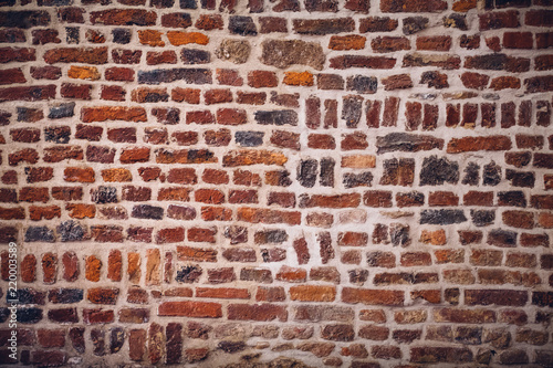 Old brick fortress wall in Germany. Can be used as a background texture