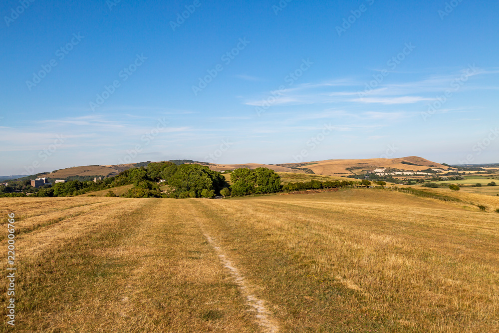 Looking back towards Lewes from Kingston Ridge in Sussex