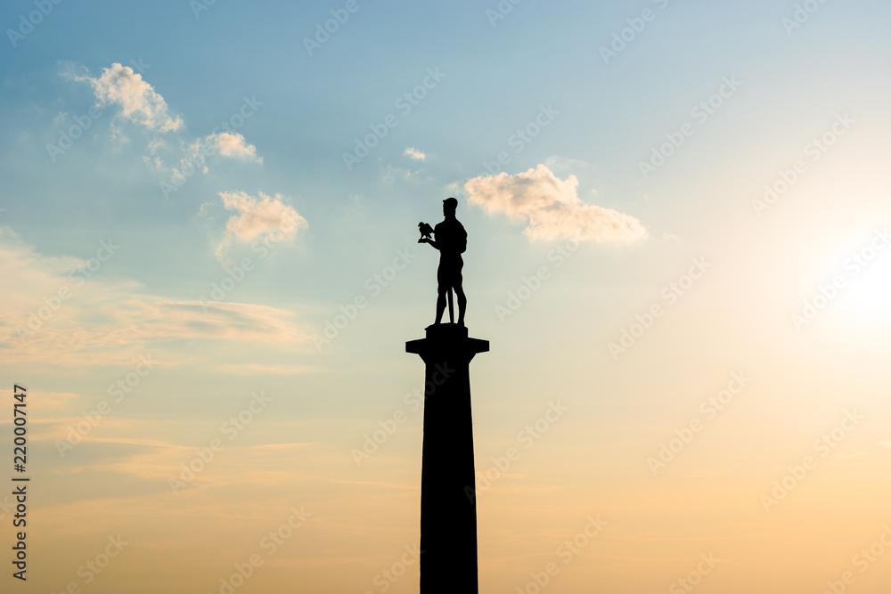 Monument to the Winner (Serbian Pobednik) in fortress Kalemegdan in Belgrade Serbia