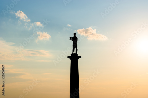 Monument to the Winner (Serbian Pobednik) in fortress Kalemegdan in Belgrade Serbia photo