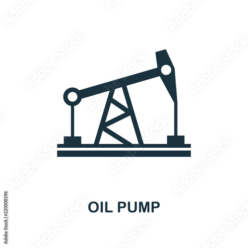 Oil Pump icon. Monochrome style design from power and energy icon collection. UI. Pixel perfect simple pictogram oil pump icon. Web design, apps, software, print usage.