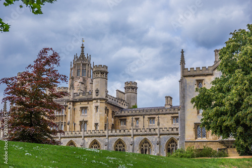 New Court, Cambridge, England. Was completed in 1831 to the designs of Thomas Rickman and Henry Hutchinson. The style of the Court is Gothic, a romantic version of a medieval building.