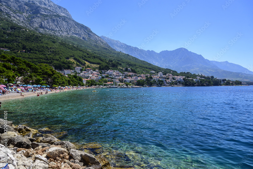 Amazing View Of Brela Beach, Dalmatia, Croatia.