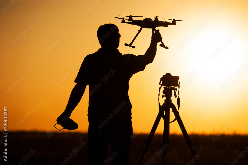 Drone store camera man