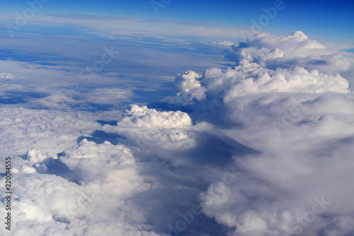 Aerial view of white clouds from above © Alexmar