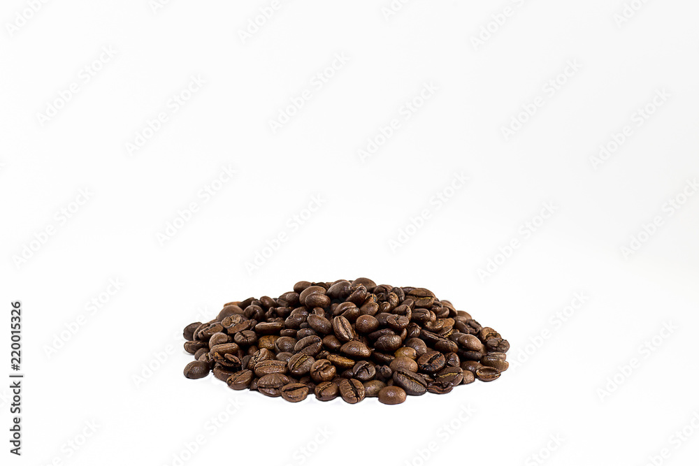 Coffee Beans on White Background