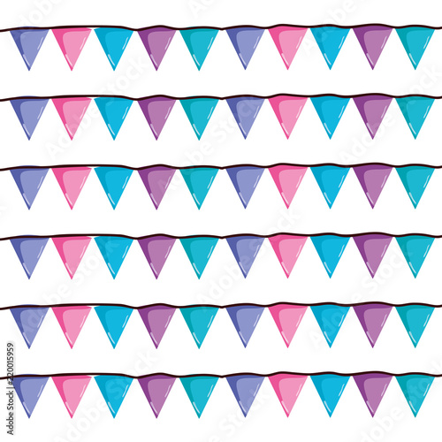 triangle party flags decoration background