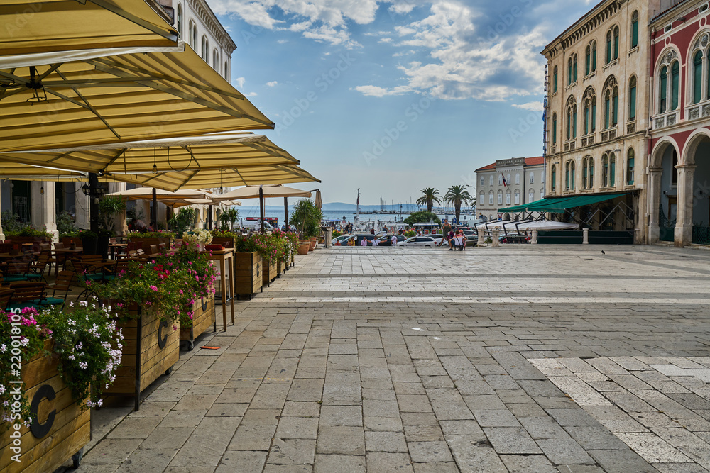 Fototapeta premium Meerblick vom Platz in Split