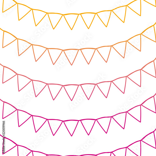 degraded line party flags event celebration background
