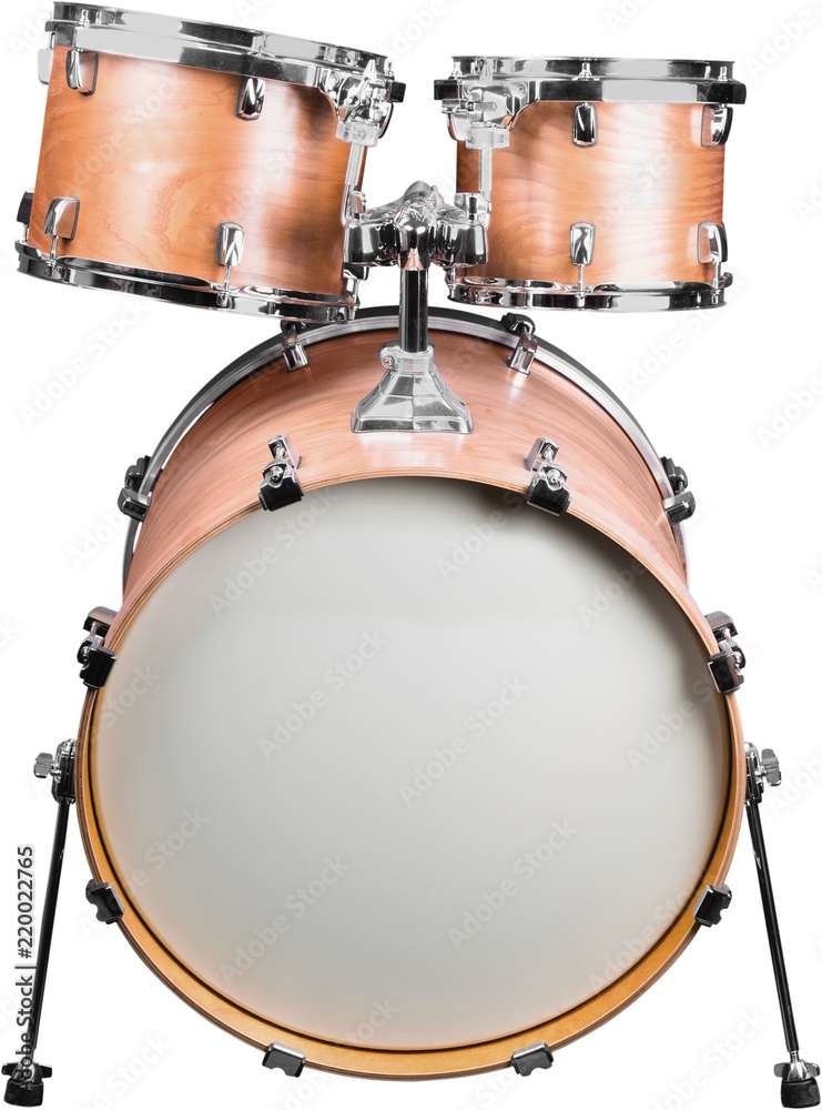 Tom-Toms Mounted on a Bass Drum - Isolated Stock-Foto | Adobe Stock
