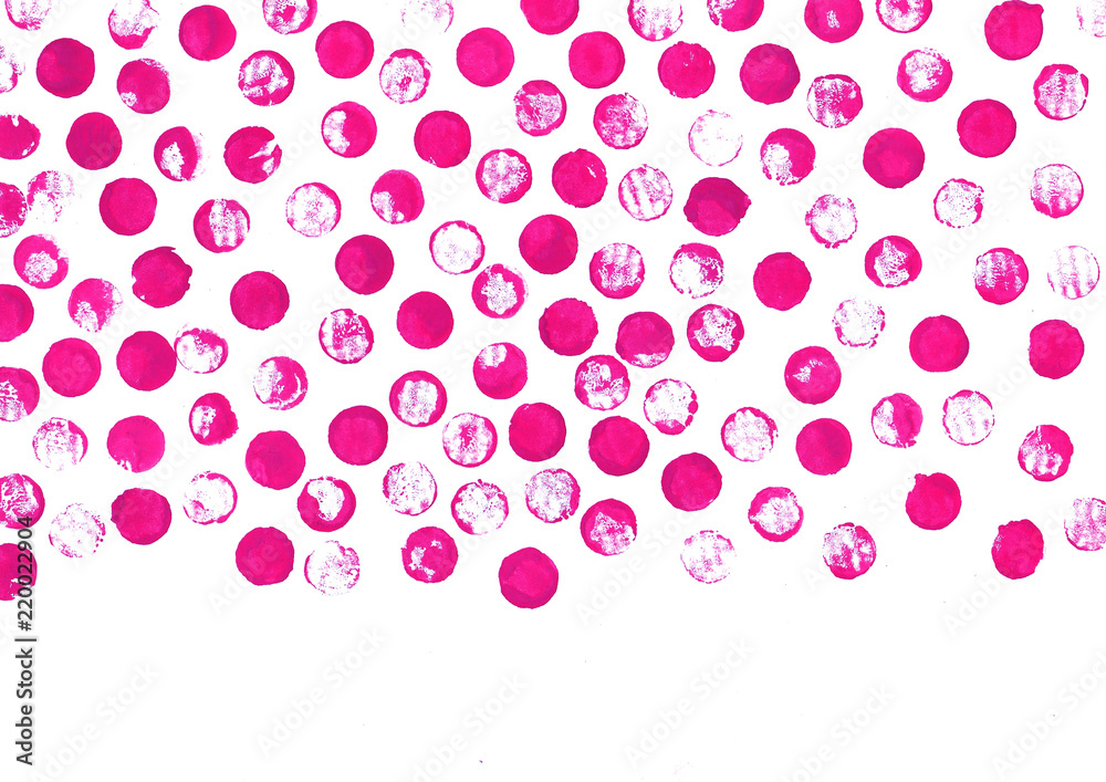 crimson circles watercolor background. Watercolor textures abstract hand painted circles