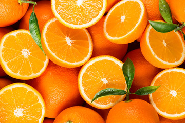 Crédence de cuisine Fruits Tranches d'oranges agrumes fond blanc  © denira