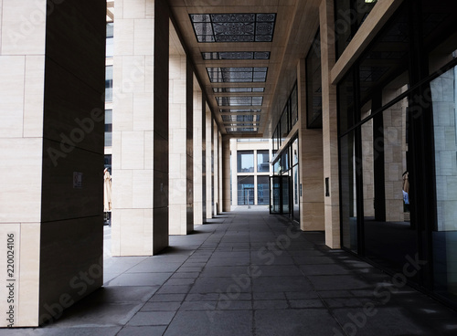 modern business center  summer day