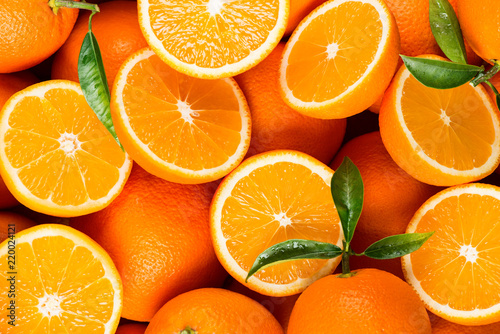 Carta da parati slices of citrus fruits - oranges