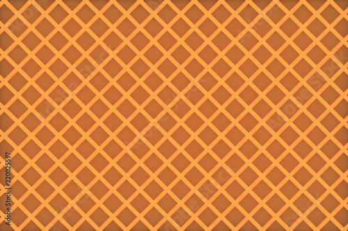 Texture of the Belgian waffle for design. 3D rendering