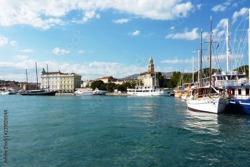 Split city marina - Dalmatia, Croatia. The Port of Split is the largest passenger port in Croatia and the third largest passenger seaport in the Mediterranean. © UlyssePixel