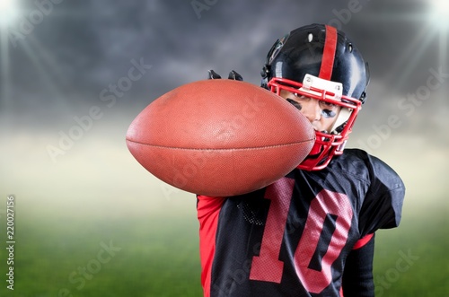American football player isolated