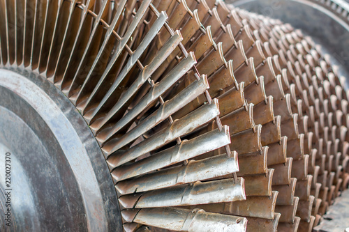turbine rotor with blades and propellers as turboprop and gas turbine engine