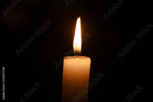 Lighted Candle Close-Up