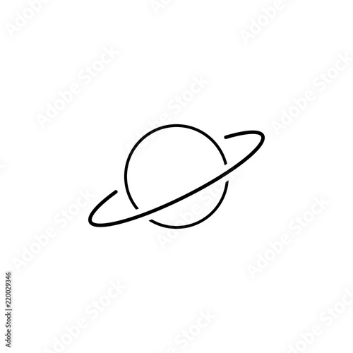 saturn icon. Element of scientifics study icon for mobile concept and web apps. Thin line saturn icon can be used for web and mobile