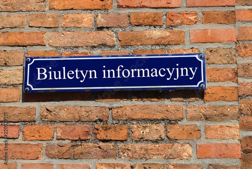 Obraz na płótnie Biuletyn informacyjny w salonie