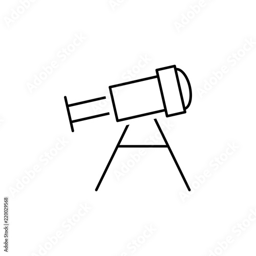 telescope icon. Element of scientifics study icon for mobile concept and web apps. Thin line telescope icon can be used for web and mobile photo