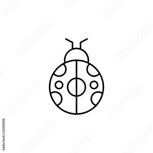 ladybug icon. Element of autumn icon for mobile concept and web apps. Thin line ladybug icon can be used for web and mobile