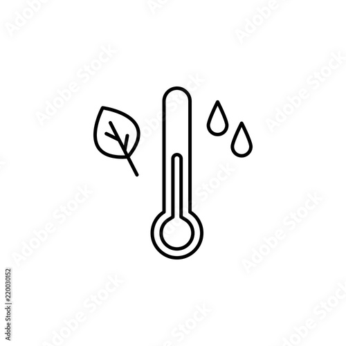 lowering temperature icon. Element of autumn icon for mobile concept and web apps. Thin line lowering temperature icon can be used for web and mobile