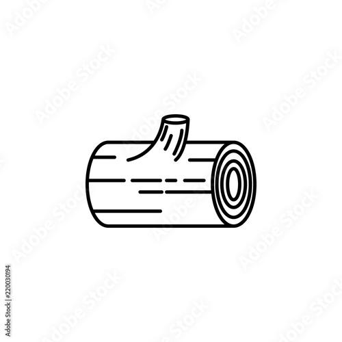 log icon. Element of autumn icon for mobile concept and web apps. Thin line log icon can be used for web and mobile