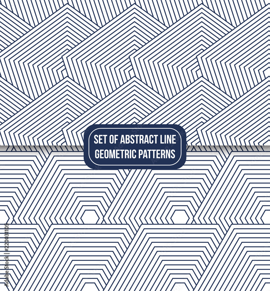 set of 2 geometric line pattern background set of 2 geometric line pattern background