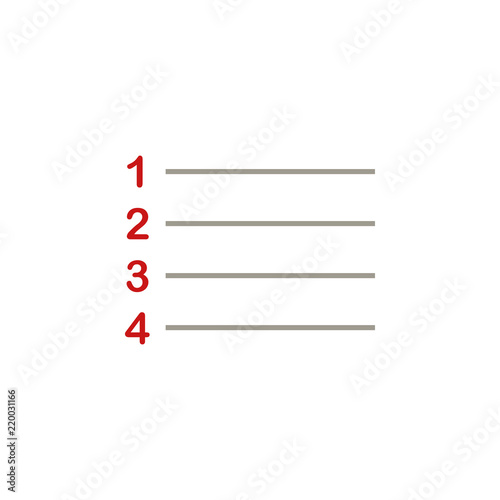 numbering icon. Element of text editor sign icon. Premium quality graphic design icon. Signs and symbols collection icon for websites, web design, mobile app