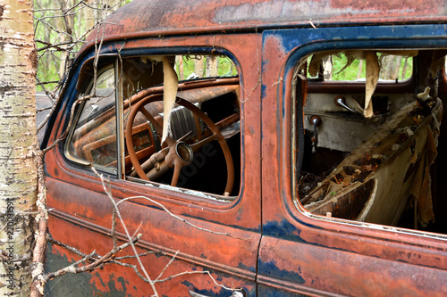 Old Abandoned Car Wreckage