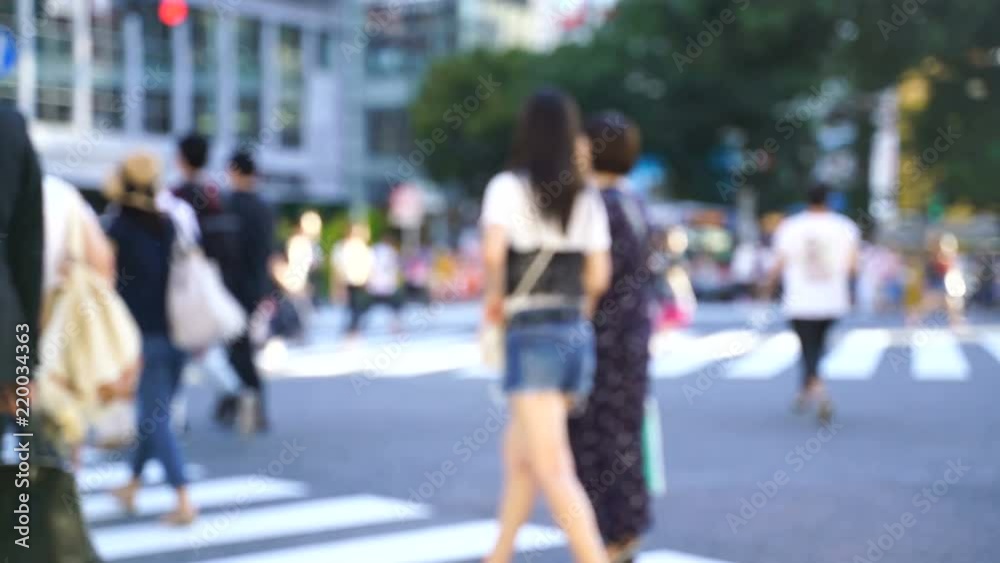 東京・渋谷スクランブル交差点 夏休み 東京・渋谷スクランブル交差点 夏休み