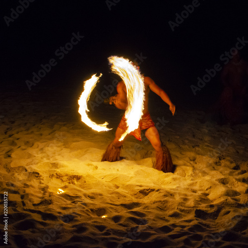 Fire dance, Samoa photo