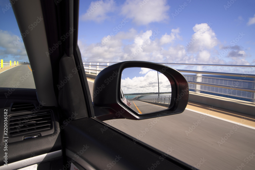 View from the car in the Irabu Ohashi View from the car in the Irabu Ohashi