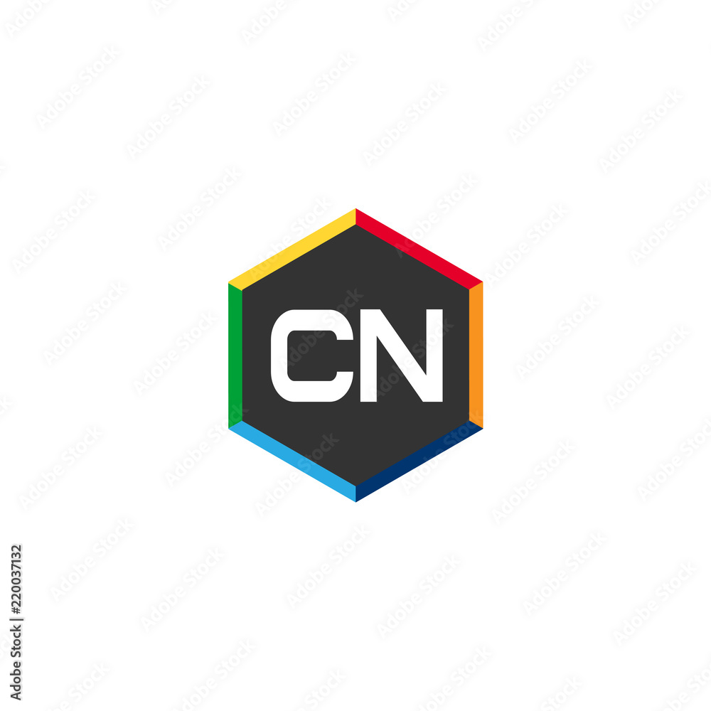 Fototapeta premium Initial Letter CN Logo Template Design