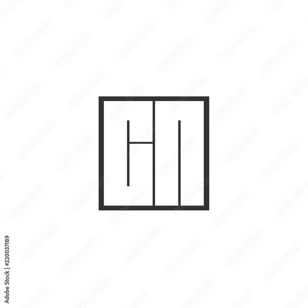 Initial Letter CN Logo Template Design