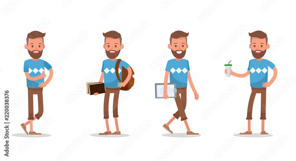 Office man worker character vector design. no7 Office man worker character vector design. no7