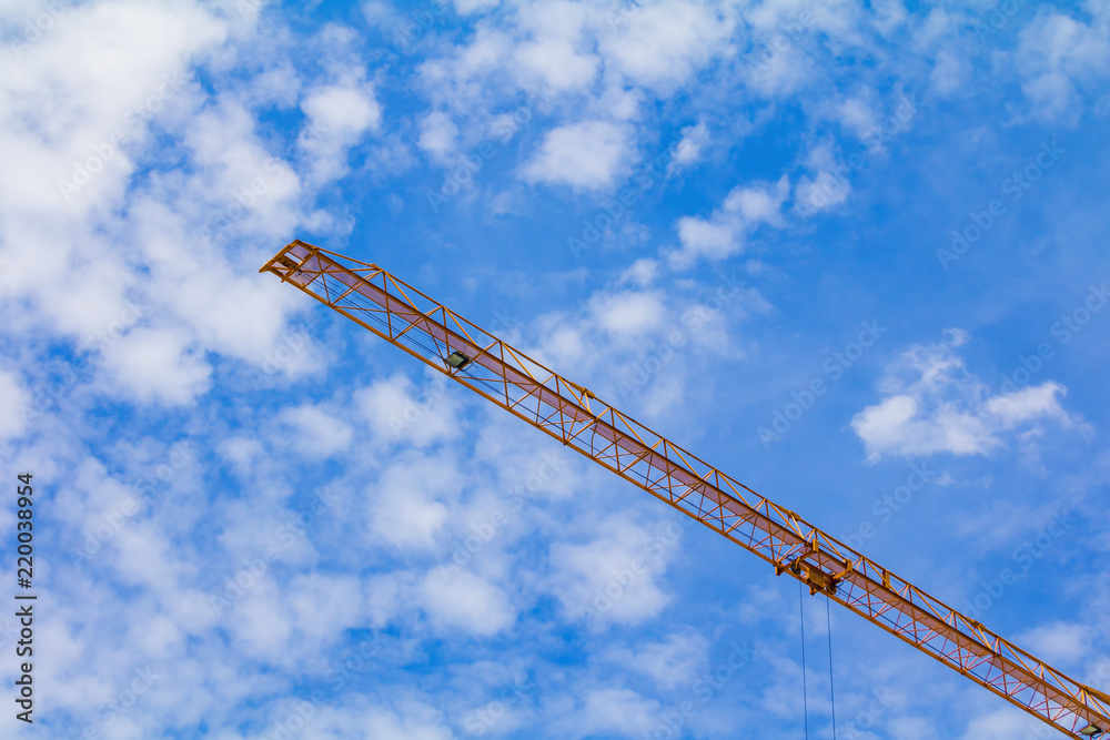 tower crane high on sky background tower crane high on sky background