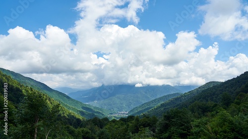 Beautiful landscape on mountain with nice sky © Viacheslav