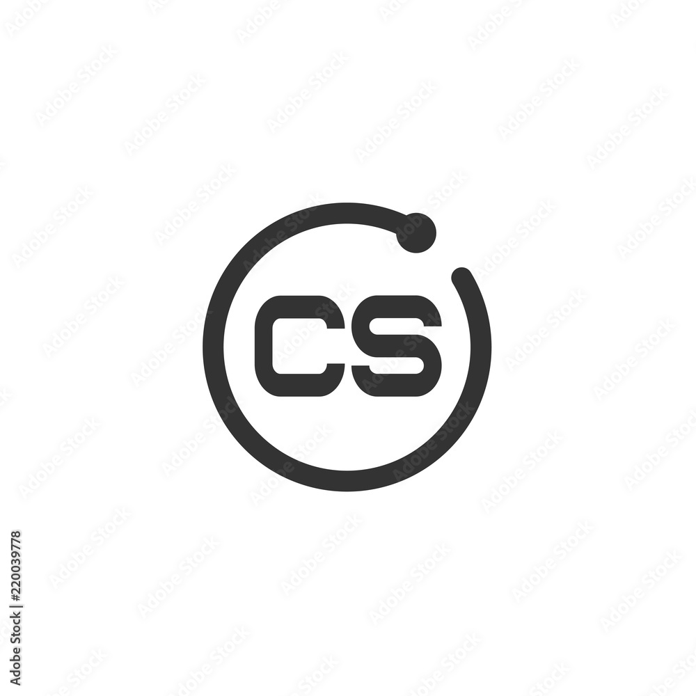 Obraz premium Initial Letter CS Logo Template Design
