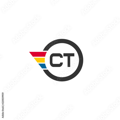 Initial Letter CT Logo Template Design
