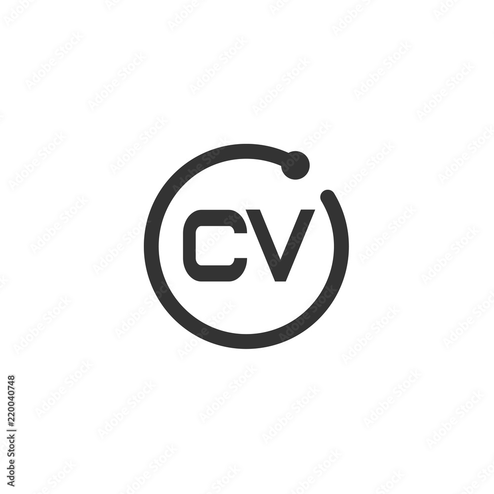 Initial Letter CV Logo Template Design Initial Letter CV Logo Template Design
