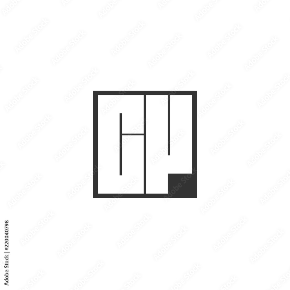 Initial Letter CV Logo Template Design