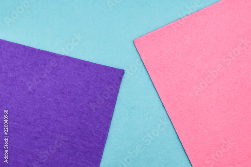 Abstract geometry colored felt texture minimalism background. Minimal geometric shapes and lines in bright colours.